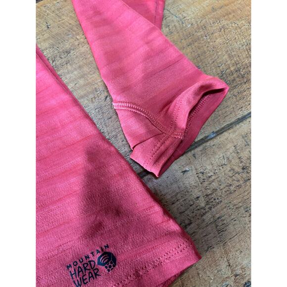 Mountain Hardwear‎ Dark Coral/Peach Long Sleeve Athletic Base Layer Shirt Size L - Picture 4 of 6